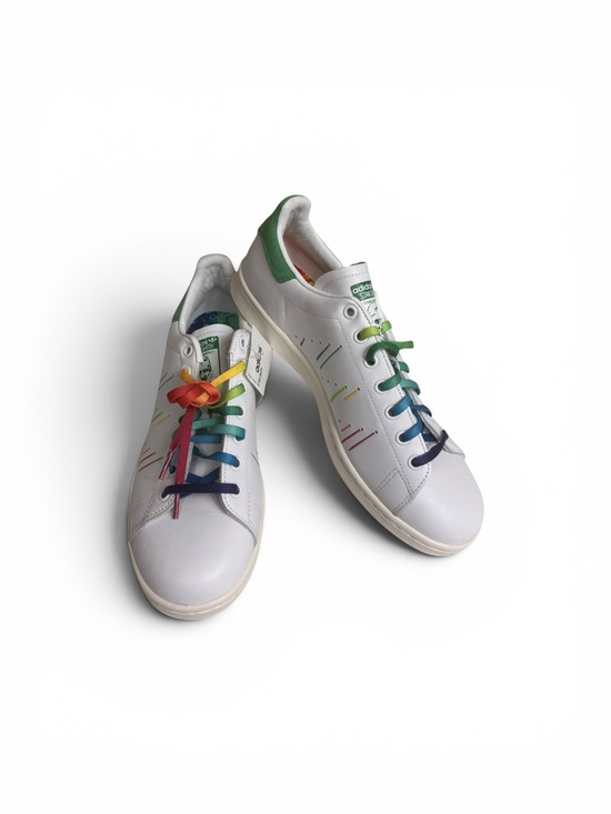adidas Shoes - NWT adidas White Stan Smith Sneakers with Rainbow Laces size 10